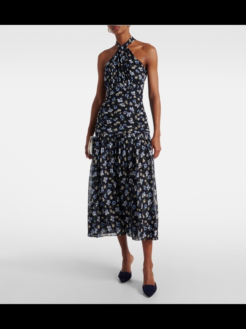 Brock Floral Silk A-Line Maxi Dress - Picture 2 of 14